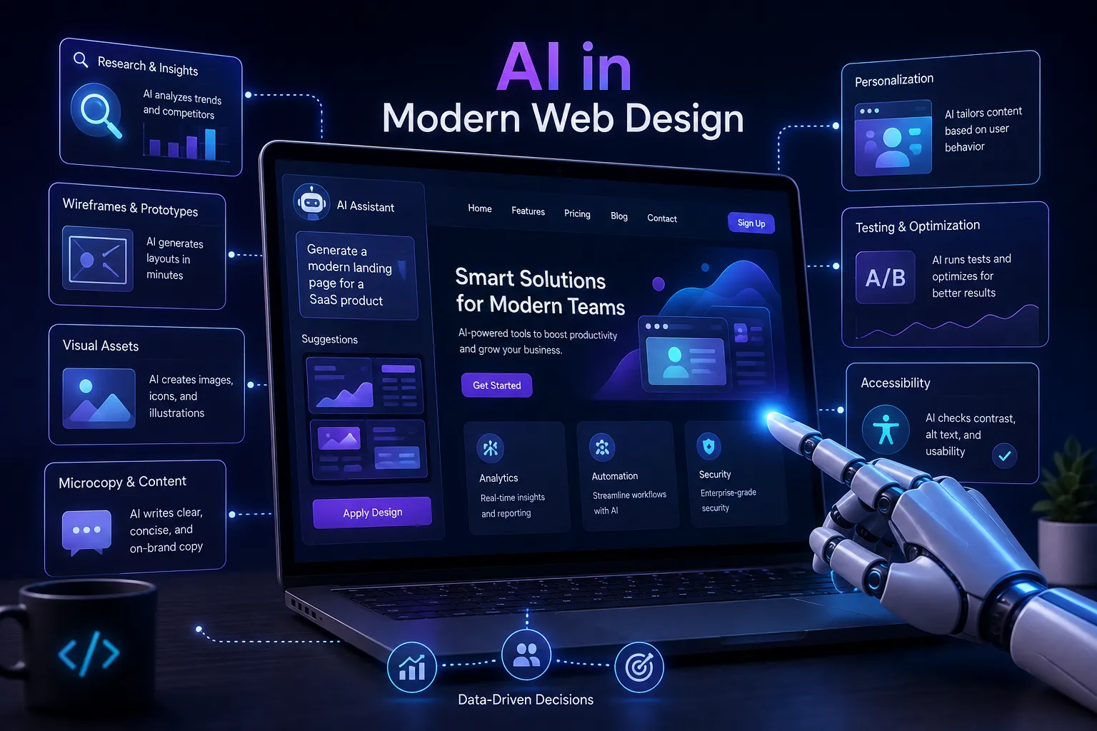 How AI Is Revolutionizing Modern Web Design: From Ideas to User Experience 2 AI-powered web design
