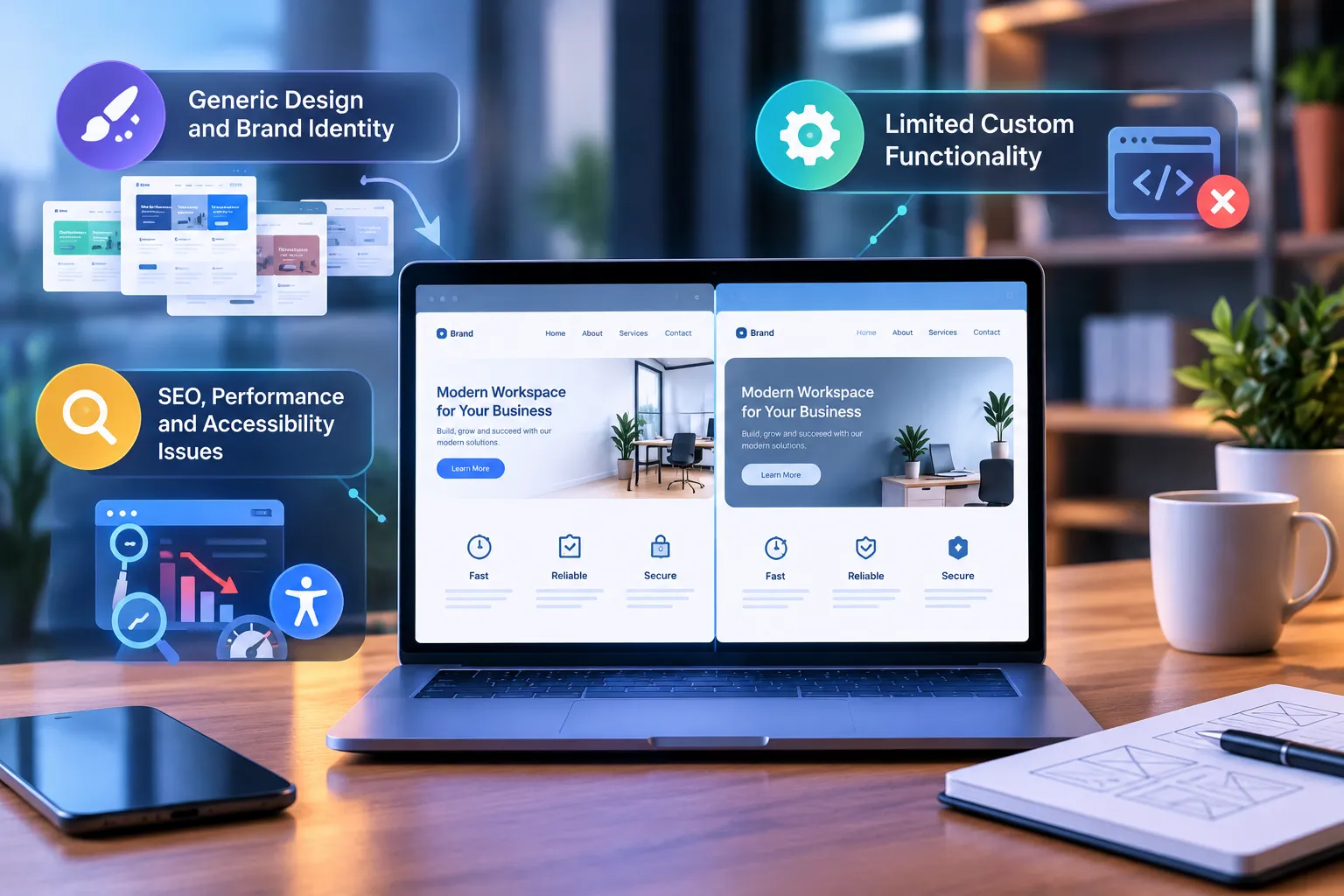 7 Powerful Pros and Cons of AI Generated Websites 1 Disadvantages of AI Generated Websites