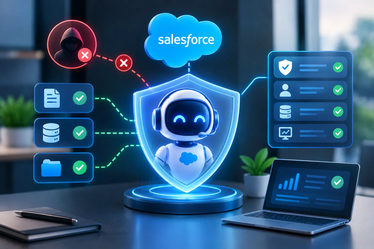 Salesforce AI Agent Security: 7 Essential Best Practices 1 What Does Zero Trust Mean for Salesforce AI Agents?